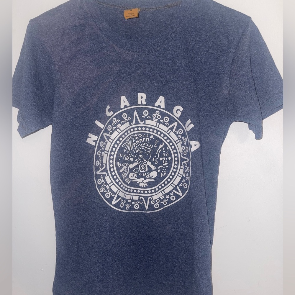 1990s Vintage Nicaragua S Shirt Mayan Aztec Incan Ancient Ruins Art Managua🇳🇮